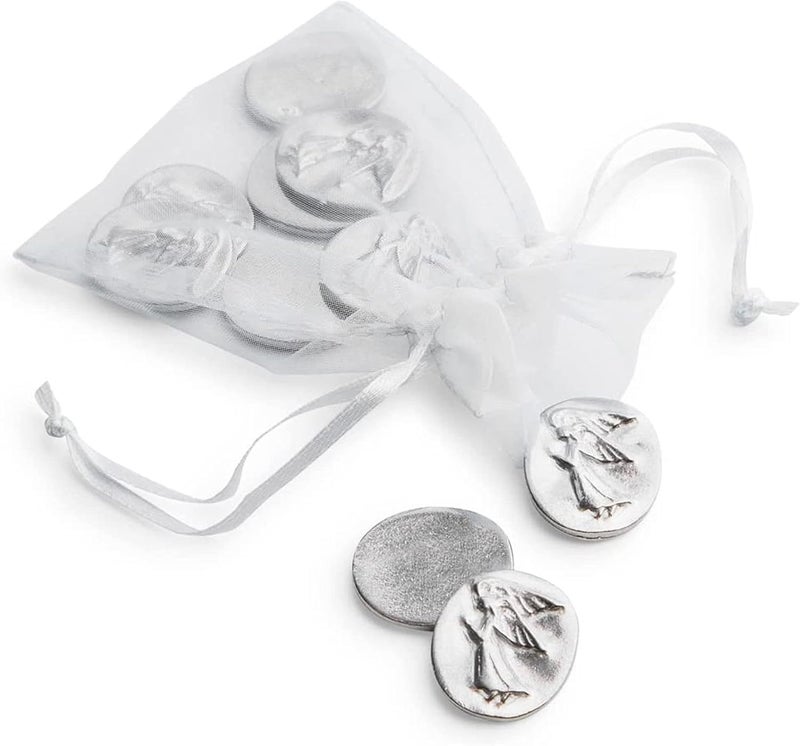 DANFORTH  Vilmain Pocket Angel TokensCoins Pewter Made in the USA Gift Bag Pack of 10