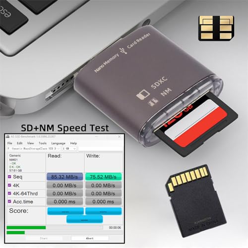 Xiwai USB 3.0 to NM Nano Memory Card & SD Card Reader Adapter with Dual Port Writer for Mate Seial Phone & Camera & Laptop - Image 2