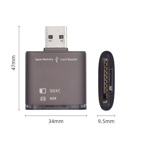 Xiwai USB 3.0 to NM Nano Memory Card & SD Card Reader Adapter with Dual Port Writer for Mate Seial Phone & Camera & Laptop - Image 5