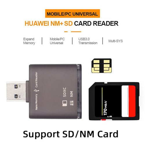 Xiwai USB 3.0 to NM Nano Memory Card & SD Card Reader Adapter with Dual Port Writer for Mate Seial Phone & Camera & Laptop - Image 4