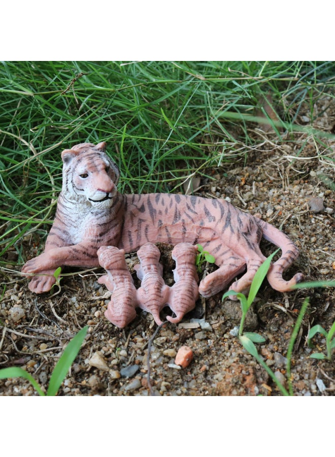 Simulation Wildlife Model Solid Static Children's Toy Set Siberian Tiger Tiger Model Ornaments-Color:PL127-728 Super White Tiger - Image 4