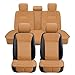 Elantrip Car Seat Cover Full Set Leather Car Seat Protector Universal fit for Most Cars SUVs and Trucks Water Proof Front and Rear Seat Protector Whiskey Color - Image 2