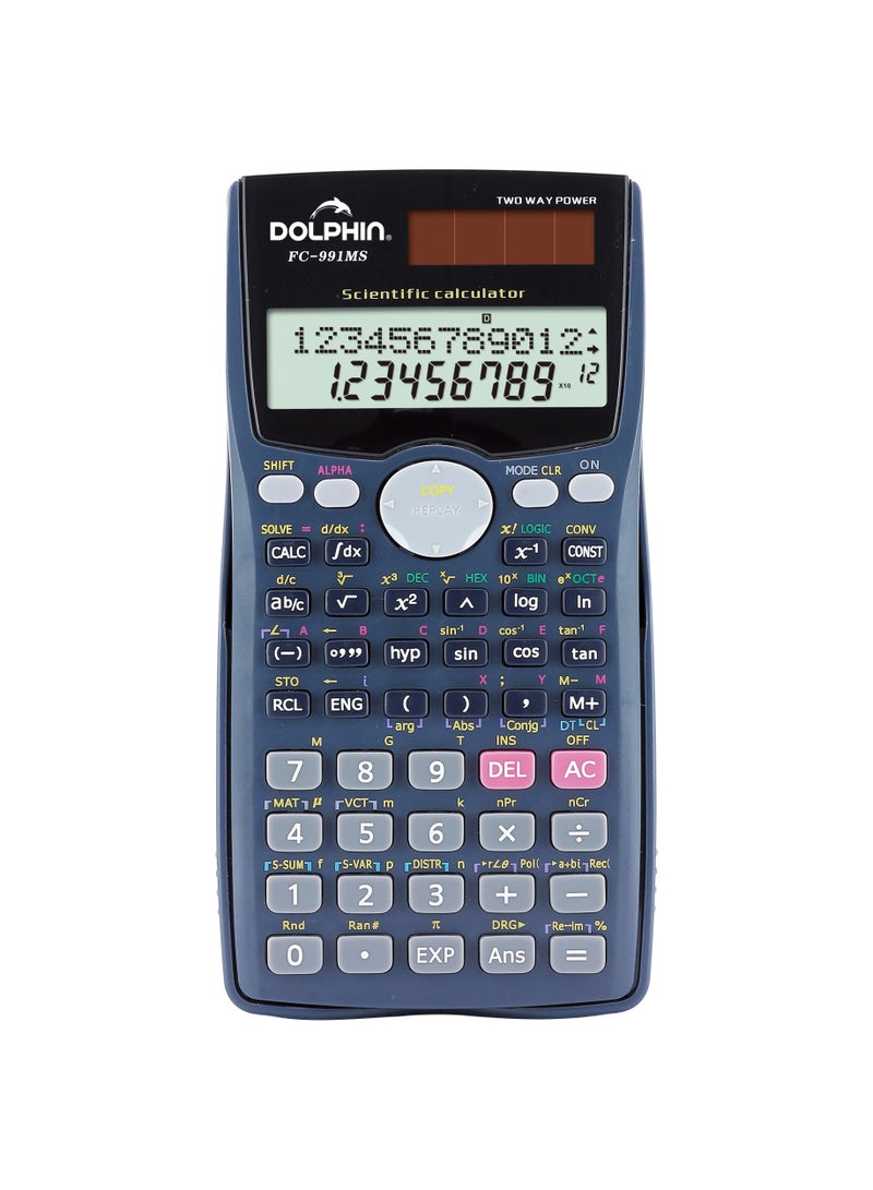 Dolphin Scientific Calculator FC-991MS, 401 Functions, 2-Line Display, Battery Powered