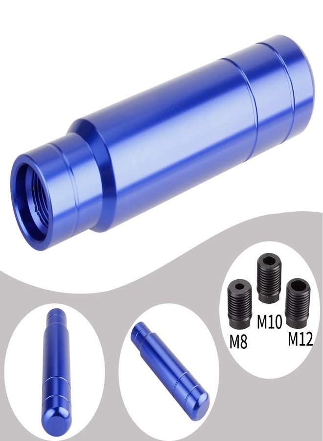 BARTOO Aluminum Alloy Heavy Weighted Shifter Knob, 5" Auto Gear Shift Knob, Car Gear Lever Stick Shifter Handle,with 3 Threaded Adapters M8 M10 M12,Fit Most Automatic Manual Vehicle (Blue) - Image 5