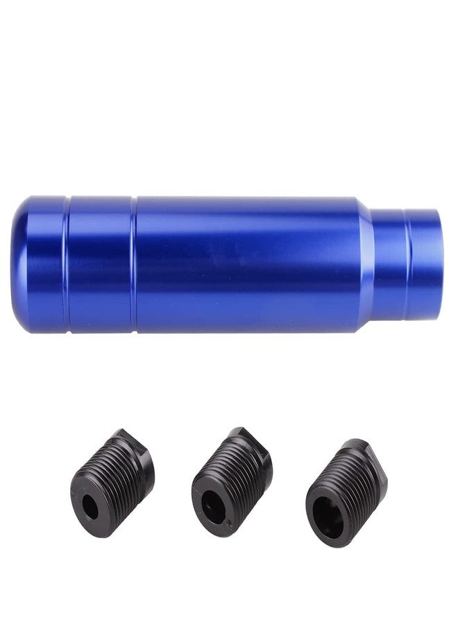 BARTOO Aluminum Alloy Heavy Weighted Shifter Knob, 5" Auto Gear Shift Knob, Car Gear Lever Stick Shifter Handle,with 3 Threaded Adapters M8 M10 M12,Fit Most Automatic Manual Vehicle (Blue) - Image 3