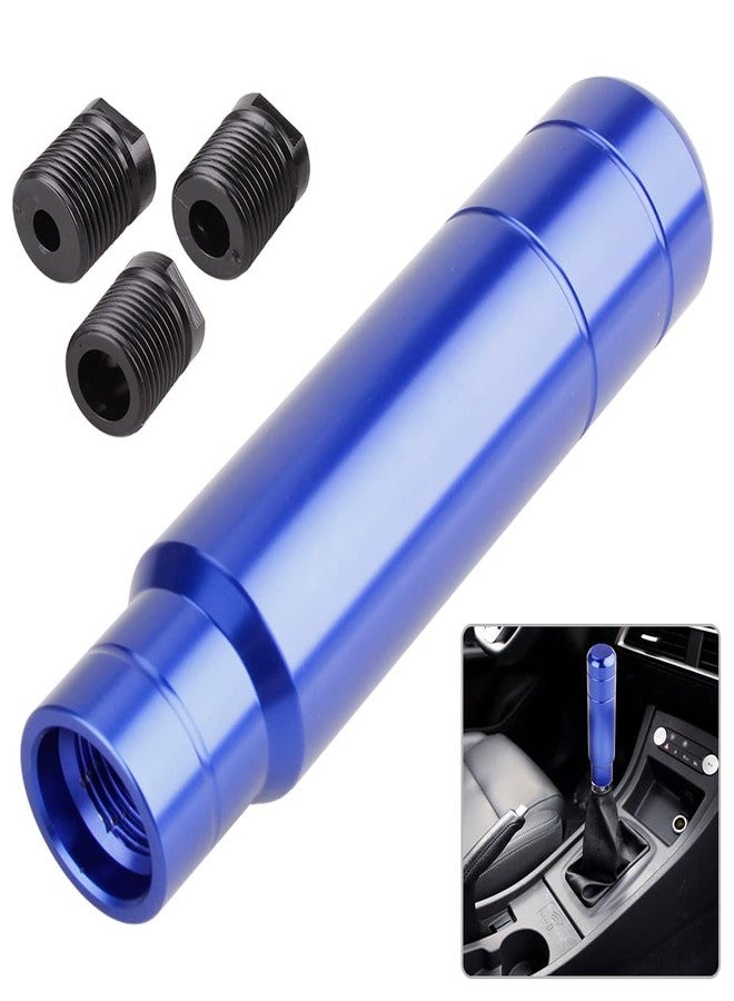 BARTOO Aluminum Alloy Heavy Weighted Shifter Knob, 5" Auto Gear Shift Knob, Car Gear Lever Stick Shifter Handle,with 3 Threaded Adapters M8 M10 M12,Fit Most Automatic Manual Vehicle (Blue) - Image 2