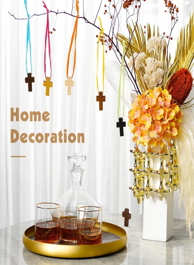 WSICSE 100PCS Mini Wooden Cross 5 Colors, Natural Small Cross Pocket Crosses Christian Gift for Children and Adults - Image 5