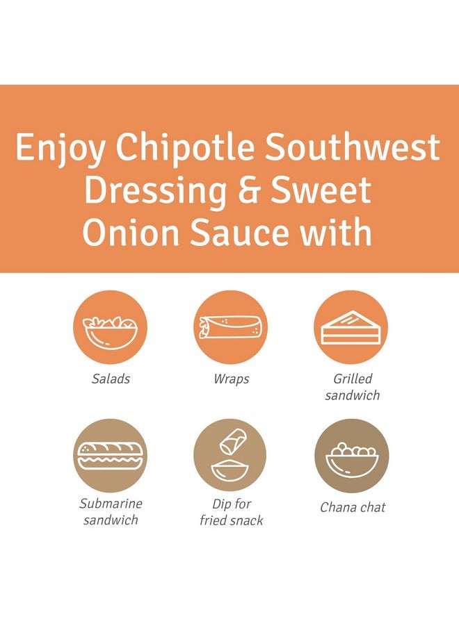 Veeba Veeba Sweet onion sauce, 350g and Chipotle Southwest dressing, 300g - Pack of 2  - Image 4