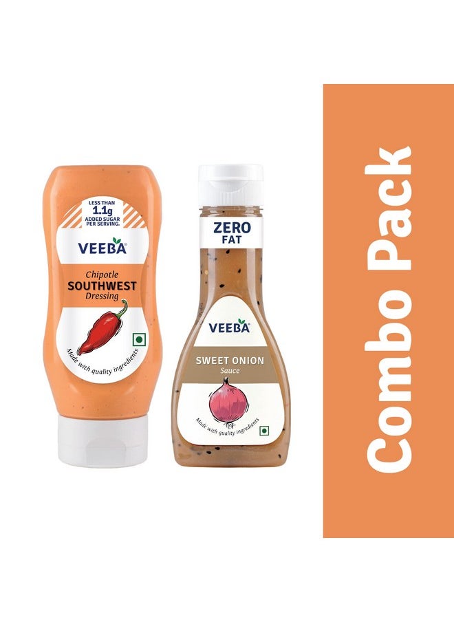Veeba Veeba Sweet onion sauce, 350g and Chipotle Southwest dressing, 300g - Pack of 2  - Image 2