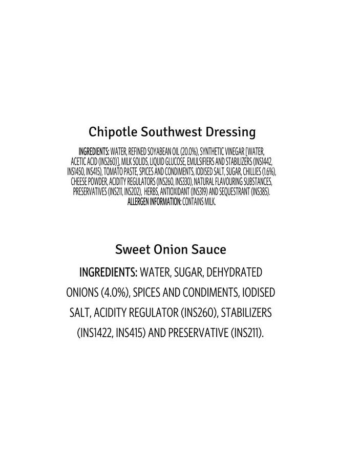Veeba Veeba Sweet onion sauce, 350g and Chipotle Southwest dressing, 300g - Pack of 2  - Image 5