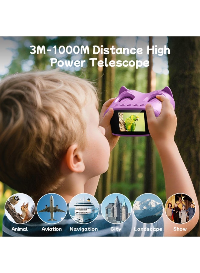 بلو فاير مجهر وتلسكوب رقمي 2 في 1 للأطفال باللون البنفسجي: تكبير حتى 1000X مع كاميرا 1080P HD لتصوير الصور والفيديو، شاشة IPS مقاس 2 بوصة، لعبة تعليمية STEM للاستكشاف العلمي، يدعم بطاقة Micro SD حتى 128 جيجابايت، بطارية 600 مللي أمبير، هدية مثالية للأولاد والبنات من عمر 3 إلى 12 سنة،  بطاقة الذاكرة غير متضمنة. - Image 4