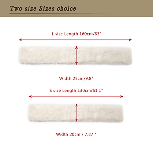 Dikoaina Women's Winter Fake Faux Fur Scarf Wrap Collar Shawl Shrug - Image 4