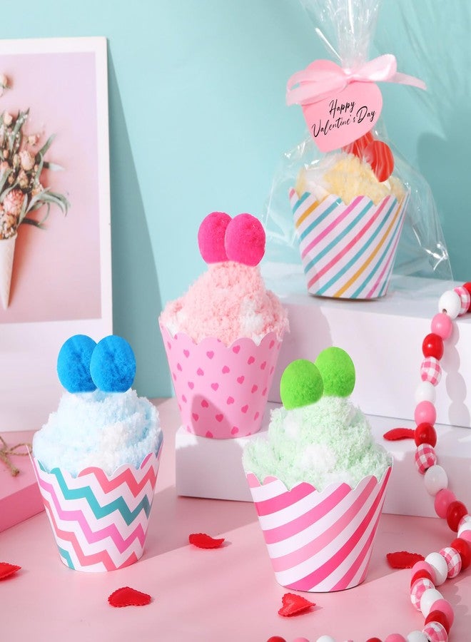 جيوجا جوارب جيوجا النسائية الناعمة على شكل كب كيك لعيد الحب، 6 أزواج، جوارب شتوية دافئة ومريحة (قلوب، ماكارون) - Image 4