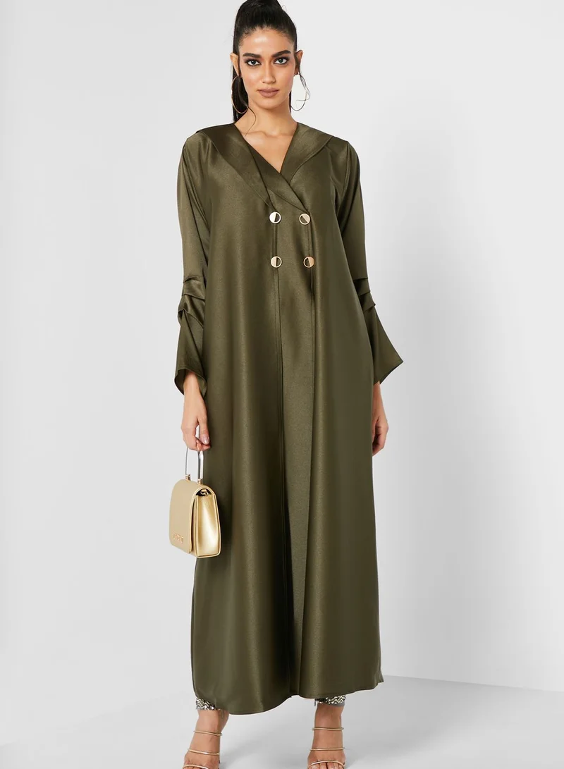 Meem by Mariyah Zaytoona Pleated Sleeve Abaya