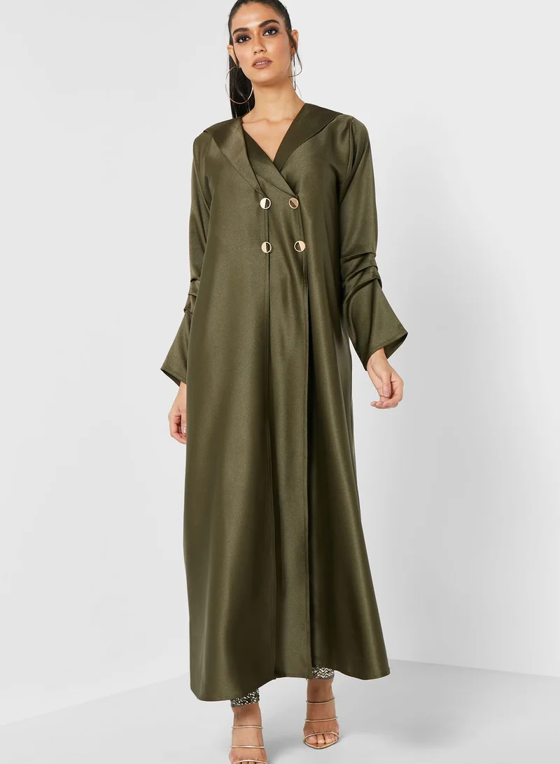 Meem by Mariyah Zaytoona Pleated Sleeve Abaya