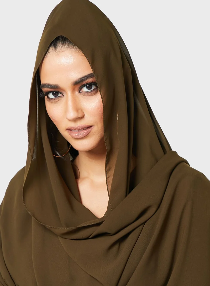 Meem by Mariyah Zaytoona Pleated Sleeve Abaya