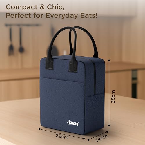 Crasts Insulated Lunch Bag Office Tiffin Bags for Men and Women, Hot & Cold Travel Lunch Box for Men, Tiffin Box & Bottles, Lunch Bag for Office, Picnic Bag (Blue) - Image 4
