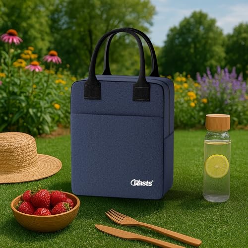 Crasts Insulated Lunch Bag Office Tiffin Bags for Men and Women, Hot & Cold Travel Lunch Box for Men, Tiffin Box & Bottles, Lunch Bag for Office, Picnic Bag (Blue) - Image 2