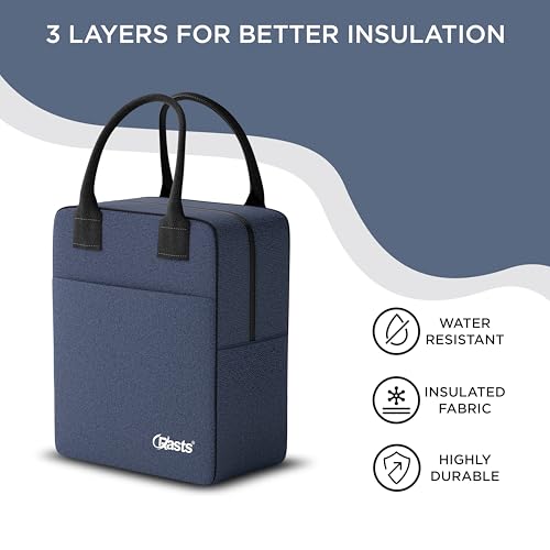 Crasts Insulated Lunch Bag Office Tiffin Bags for Men and Women, Hot & Cold Travel Lunch Box for Men, Tiffin Box & Bottles, Lunch Bag for Office, Picnic Bag (Blue) - Image 3