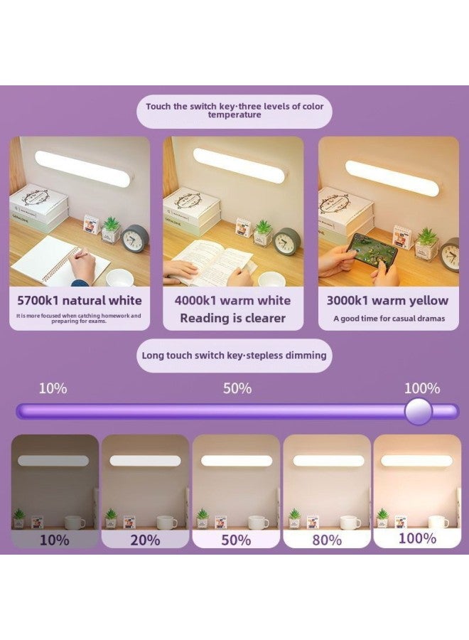 Table Lamp Dimmable Learning Special Student Dormitory Adsorption Led Eye Protection Desk Charging Bedside Bedroom Bedroom-Specifications:Charging Touch Model 27cm + Stepless Dimming + Adjustable Angle + 1.5tpc Charging Cable - Image 5