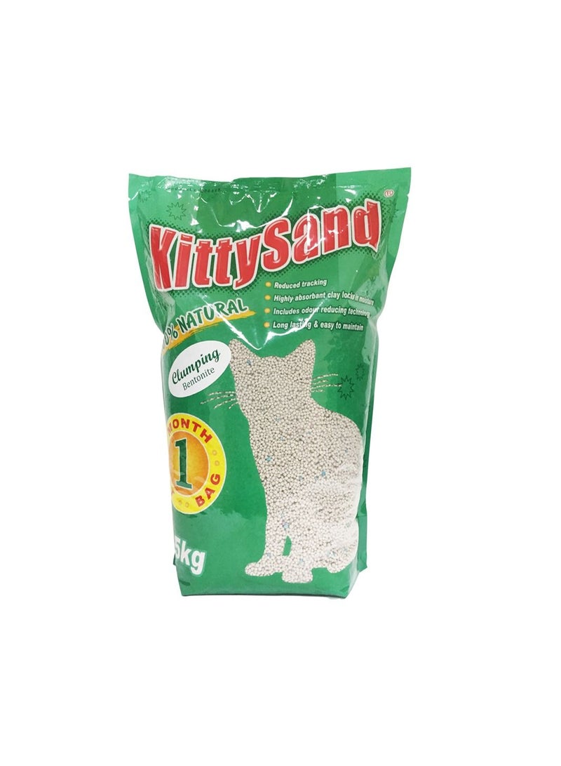 Kitty Sand 100% Natural Premium Quality Clumping Bentonite Cat Litter 5kg - Bag of 3 - Image 2