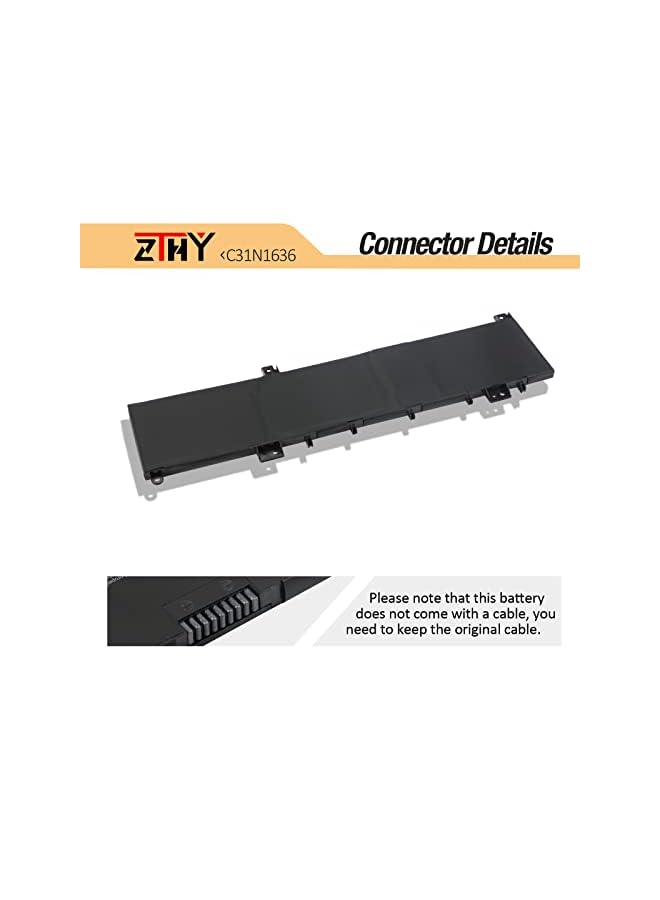 ZTHY C31N1636 Laptop Battery Replacement For Asus Vivobook Pro 15 N580Vd N580Gd N580Vn M580Gd X580Vd X580Vn X580Gd M580Vd Nx580Vd Nx580Vn Nx580Gd Series 0B200-02580000 0B200-02580100 0B200-02580200 - Image 4