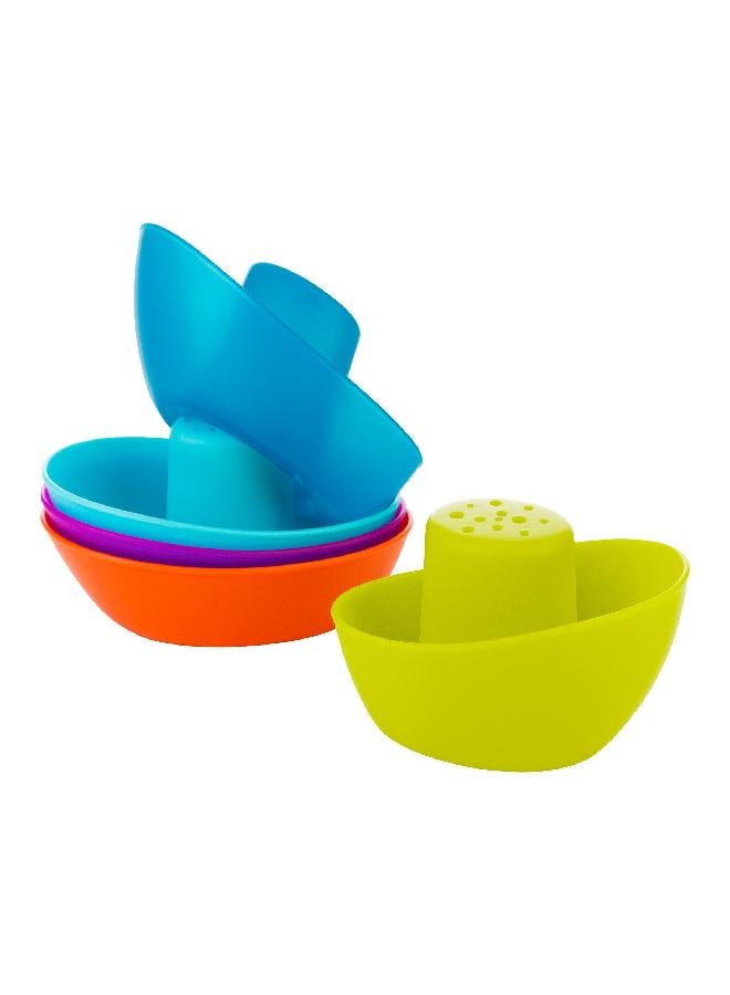 Boon FLEET Boat Baby Bath Toys - Floating Boat Toddler Toys for Bath - Ages 9 Months and Up - 5 Count - Image 2