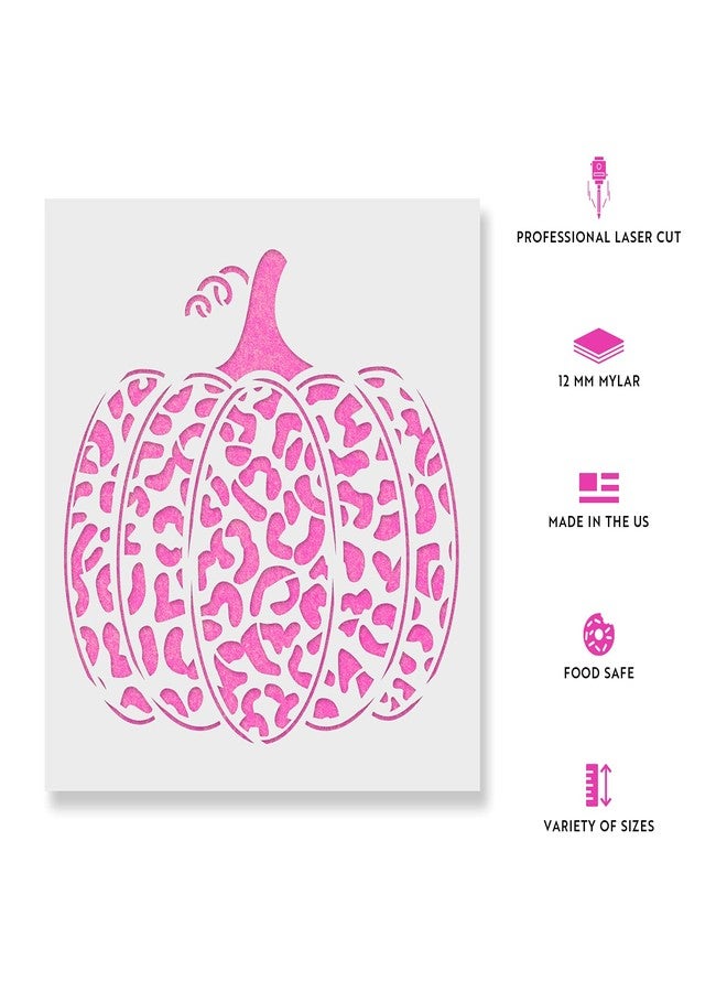 Stencil Revolution Pumpkin Leopard Print Stencil - Reusable Stencils for Painting - Mylar Stencil for Crafts and Decor - Image 2