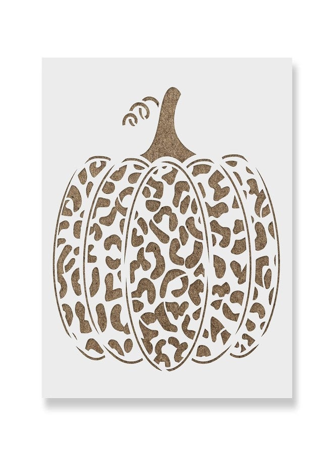 Stencil Revolution Pumpkin Leopard Print Stencil - Reusable Stencils for Painting - Mylar Stencil for Crafts and Decor - Image 1