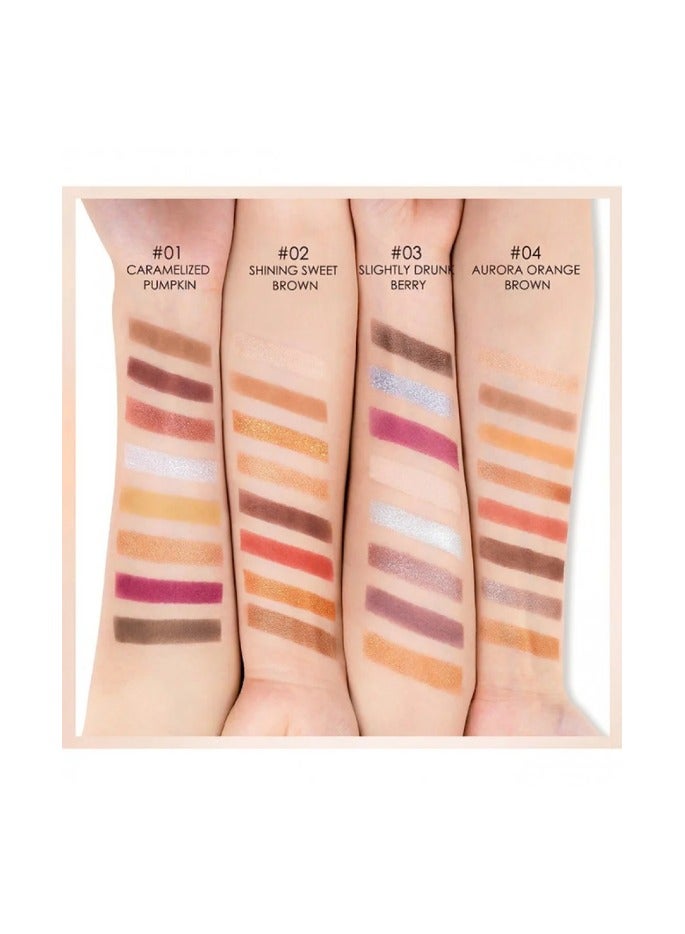 O.TWO.O O2O Luxury Gold Eyeshadow Palette 8 Colors - No. 02 - Image 3