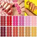 winthrop 12 Sheets Red Pink Yellow Series Solid Color Nail Wraps Full Stickers Nail Polish Strips Valentines Day DIY SelfAdhesive Women Nail Art Party Decor with 2 Pcs Nail Files 168 Pieces - Image 2
