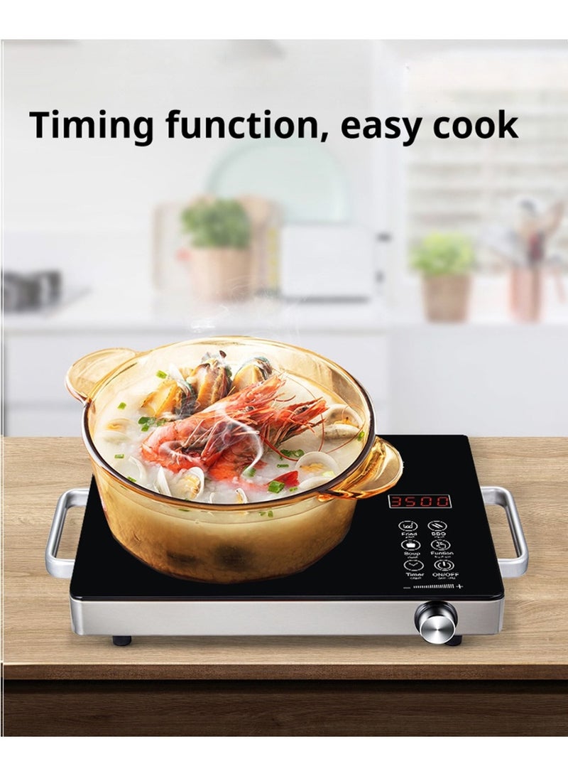 SYXUMLKLS Portable Infrared Stove Electric Burner Control Adjustable Heating Power, Compatible with All Cookware - Image 5