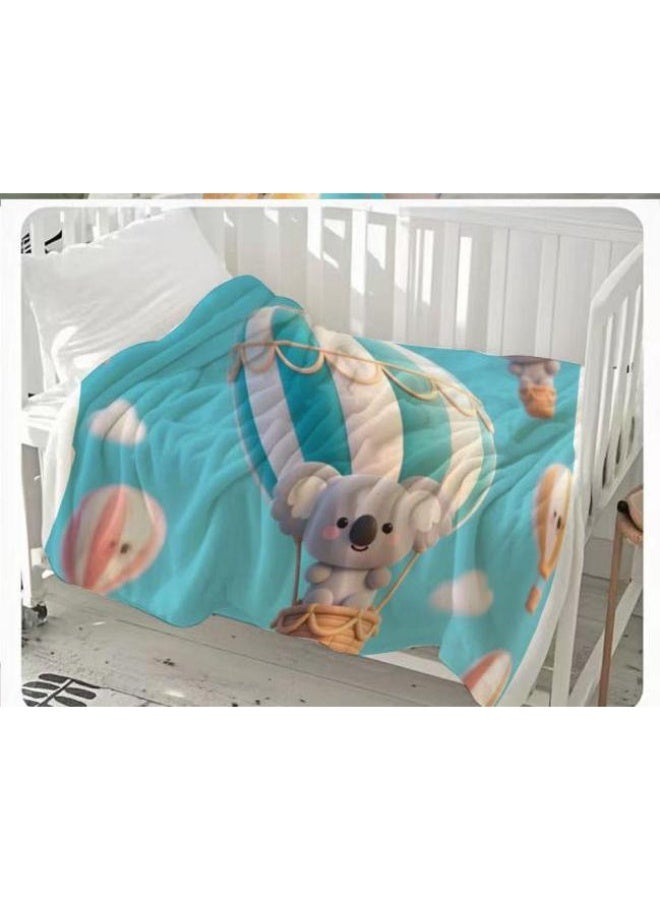 general Baby and children's cartoon flannel thin blanket (warm and comfortable, suitable for sleep, game use) 70cm*100cm - Image 2
