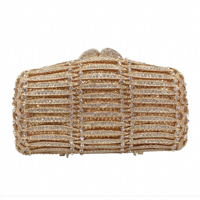 New Style Diamond-Encrusted Evening Bag, Hollow Metal Hard Case Diamond Bag, Women'S Bag, Banquet Dress Clutch Bag - Image 1