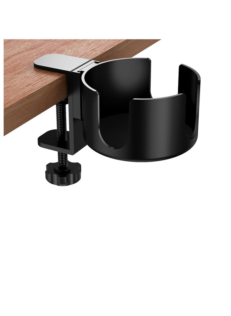 SYOSI Desk Cup Holder, 2-in-1 Anti-Spill Cup Holder Clamp, Large Desk Cup Holder Clamp, Anti-Spill Cup Holder for Your Desk or Table, Cup Holder Inner Diameter 9.5cm, Capacity 5kg/11lb - Image 1