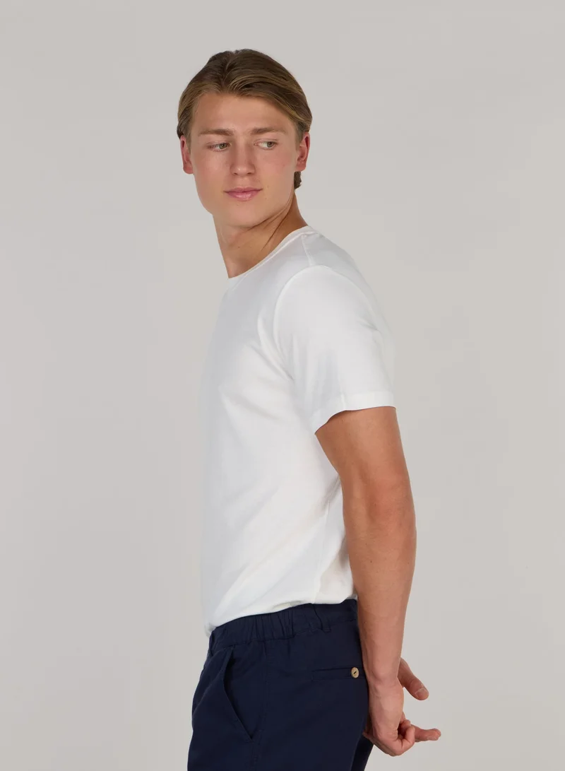 Just Nature Off-White Soft Cotton Premium Round Neck T-Shirt for Men | Best Price UAE