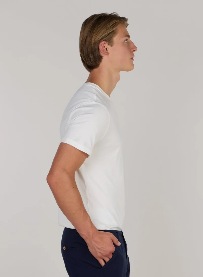 Just Nature Off-White Soft Cotton Premium Round Neck T-Shirt for Men | Best Price UAE