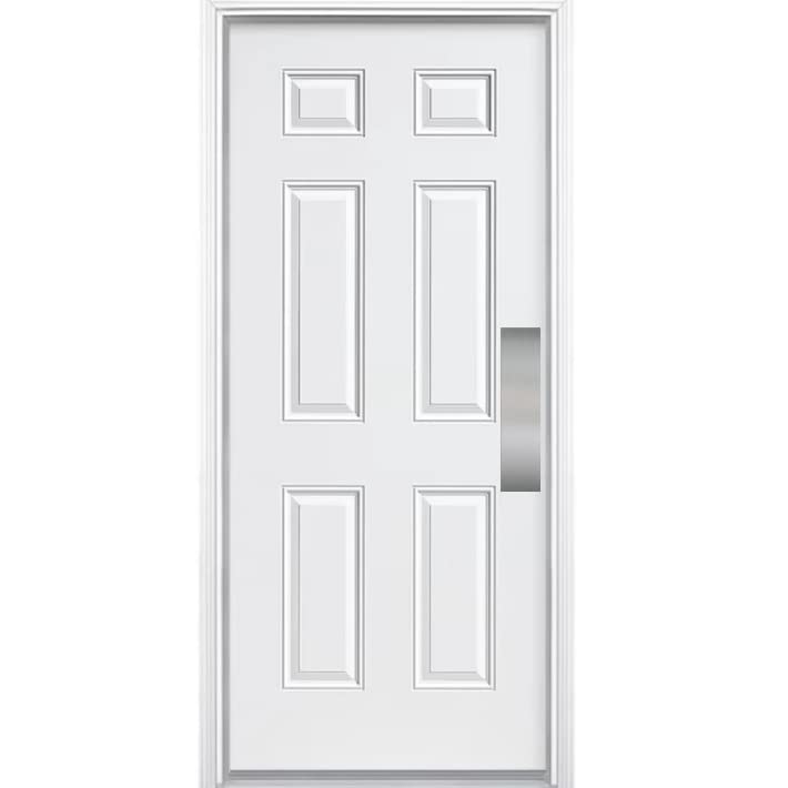Deck the Door Decor Door Push Plate 3M Adhesive Mount Multiple Sizes Finishes Satin Nickel 3 x 12 - Image 1