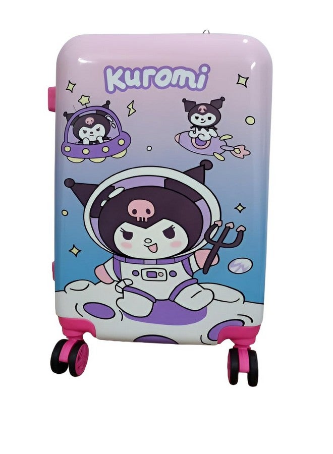 Swarn Products Kuromi Polycarbonate Extra Light Weight &Kids Hard Luggage Trolley Bag for Travelling (20 Inch) - Image 1