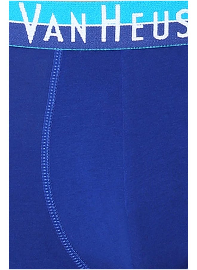 Van Heusen Van Heusen Men Trunks - Cotton Spandex - Pack of 2 - Anti Bacterial, Colour Fresh, Moisture Wicking(Sodalite Blue, Anthra Mel_M)  - Image 3