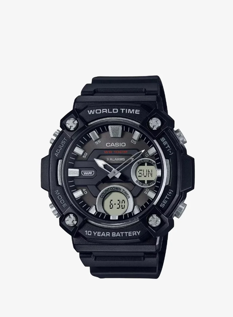 Casio Men's Resin Analog-Digital Watch AEQ-120W-1AVDF - 52.2 mm