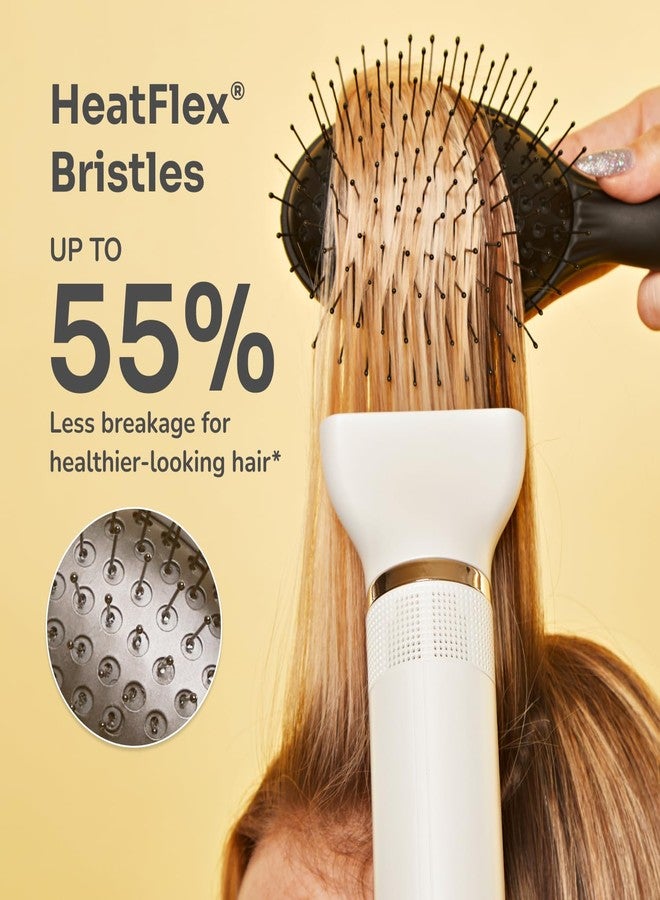 Wet Brush Easy Blowout Detangling Hair Brush, Black, Edgeless HeatFlex Bristles for Blow Dry, Ergonomic Soft-Touch Handle, Maximum Volume, Ceramic Coating Pad Smooths & Straightens (Pack of 2) - Image 4