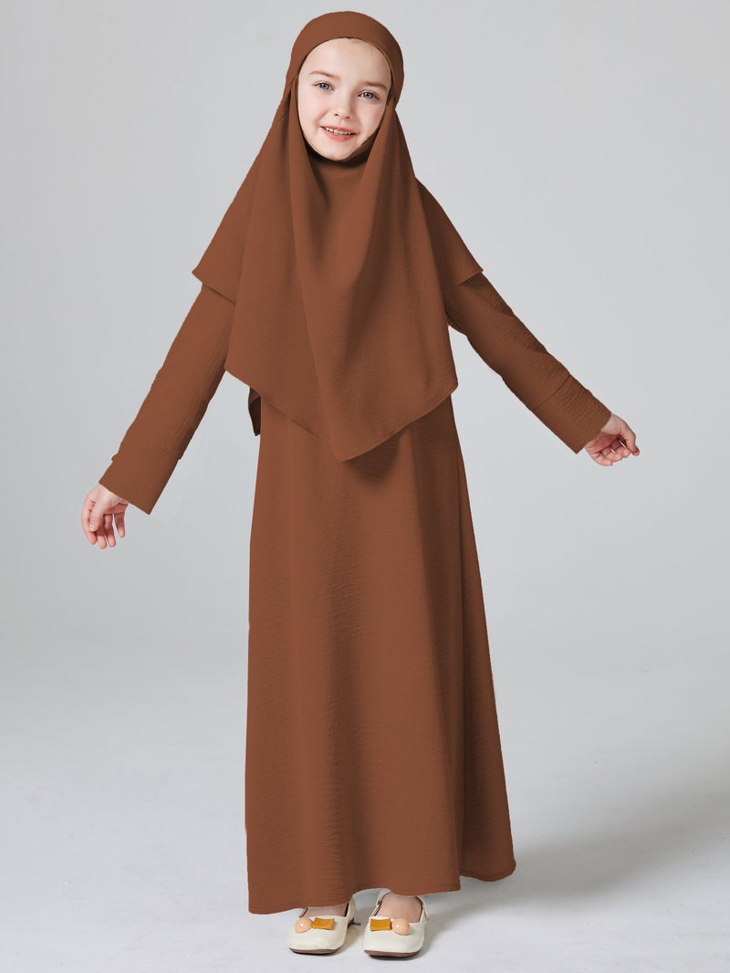 HOJUMBO MSL187 Girls' Abaya Set - Long, Long Sleeve, Ramadan - Image 1