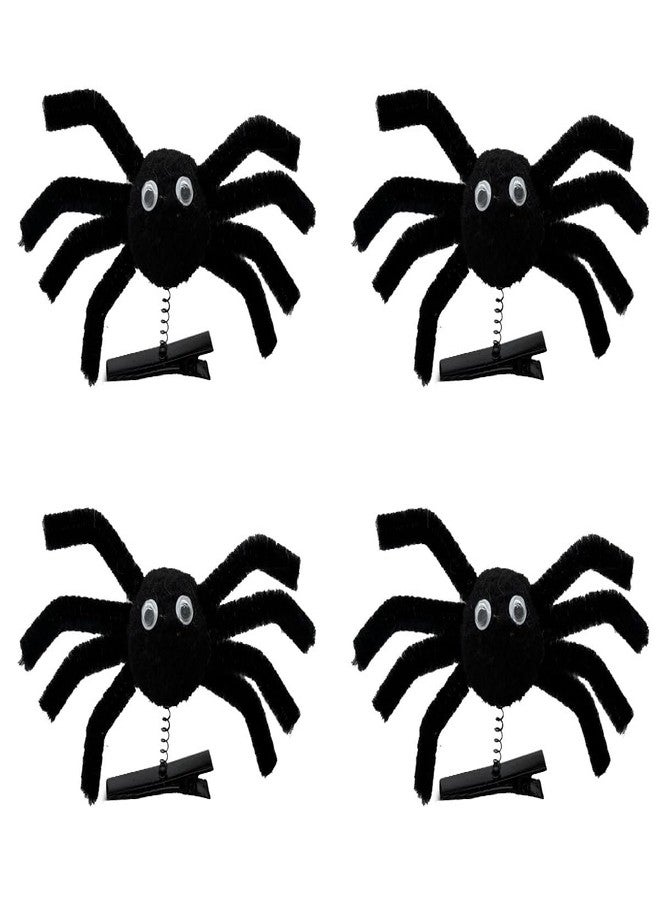 YTAONS Spider Hair Clips for Women Girls, Spring Spider Barrettes Hairpins Halloween Hair Accessories (Black -A) - Image 1