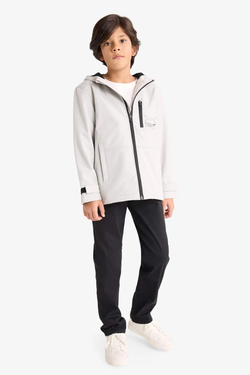 ديفاكتو Boy Hooded Windproof Fleece Lined Puffer Jacket