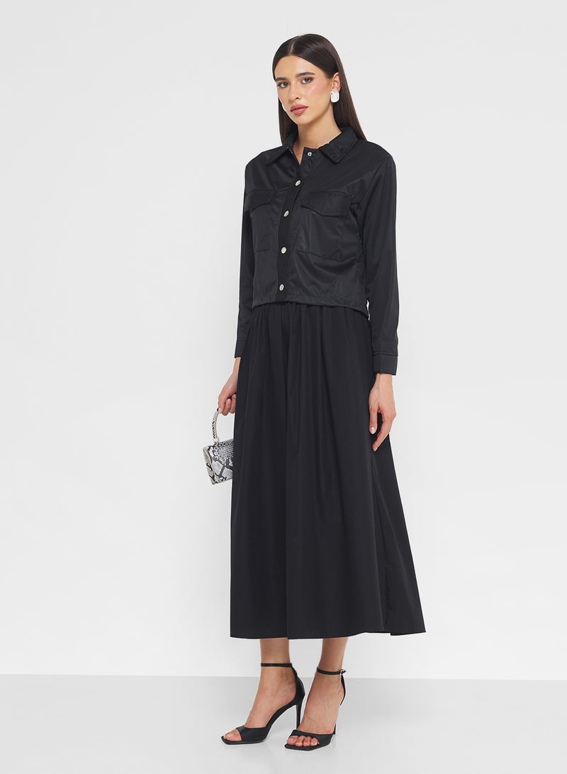 FYOR Black Button-Up Long Sleeve Jacket - Image 4