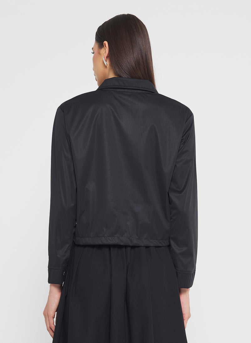 FYOR Black Button-Up Long Sleeve Jacket - Image 2
