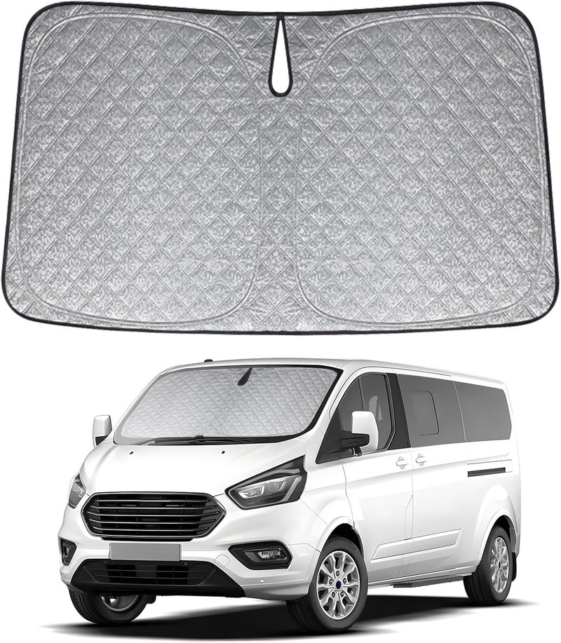 XCBYT Car Windshield Sun Visor for Ford Transit - Folding Sunshade with UV Protection - Image 1