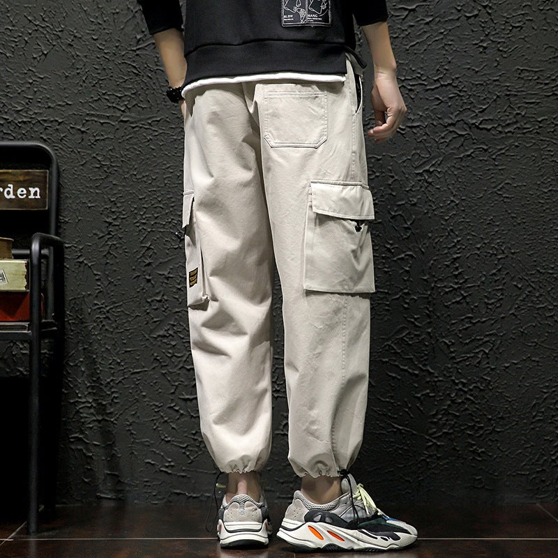 Men'S Pants 2020 Spring New Men'S Overalls Drawstring Ankle-Length Pants Plus Size Men'S Loose - Image 5
