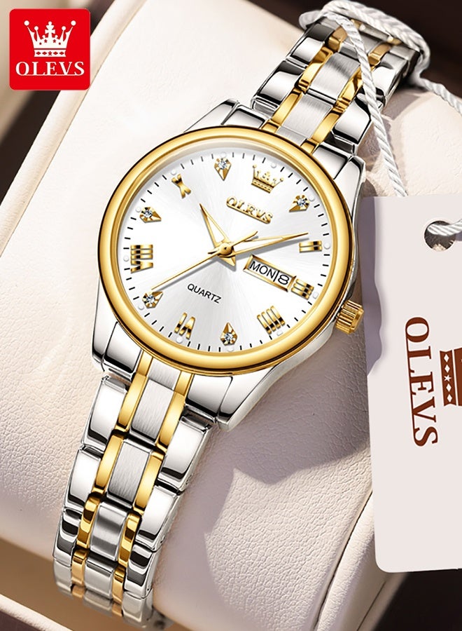 Fashion Women's Quartz Watch Stainless Steel Water Resistant Analog Large Easy-to-Read Date Business Ladies Quartz Watch - view 2